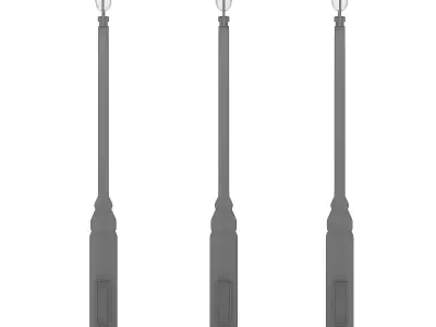 set of design street lamp 3D model