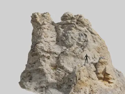 Big Mountain Peak Cliff Boulder Drone Scan PBR 3D model