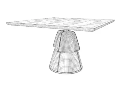 DS 615 Square Dining Table 3D model