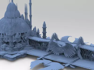 Persian Sci-Fi Palace 1 3D model