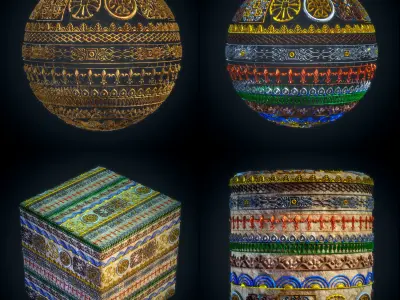 Trim Sheet Pattern - VOL 01 - Maps - SBsar Texture