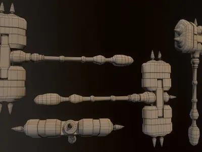 Energy Hammer - Game Ready Low-poly 3D model