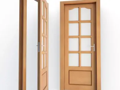 Door Delphine and Doorknob 3D model