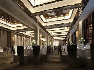 Business Restaurant - Coffee - Banquet  14 3D model
