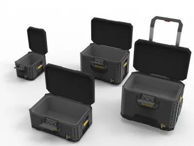 Tool Box Set closed and open 3D model