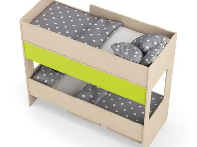 Legenda K38 childrens modular bed 3D model