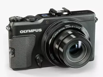 Olympus XZ-2 iHS advanced compact digital camera Low-poly 3D model