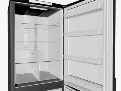 Black fridge 3D model