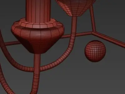 Comsylvan 4 light chandelier cprod 3D model
