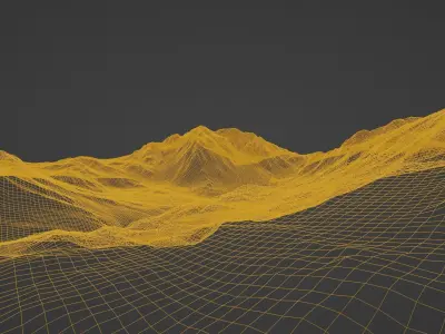 Realistic mountain 3D model