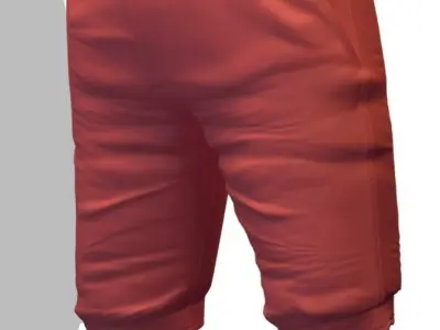 Red Shorts - Summer Casual Leg Wear  3D model