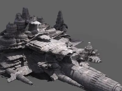 Sargons Tower base Arch Ship 3D  3D model