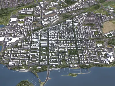 Vaasa - 3D City Model Low-poly 3D model