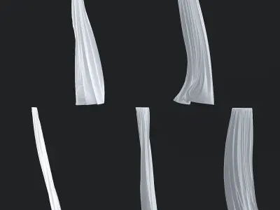 Tulle in the wind No  2 3D model