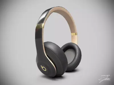 Beat headphones Low-poly 3D model