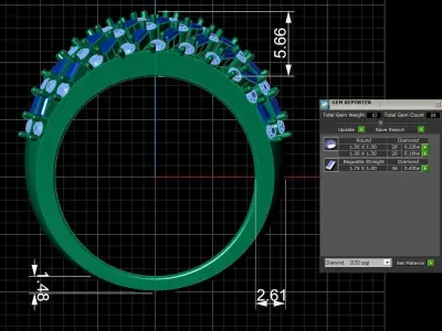 Diamond Ring for Women 3D print model order