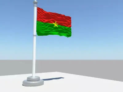 Burkina Faso Flag 3D model