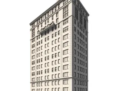 Brick building 3D model