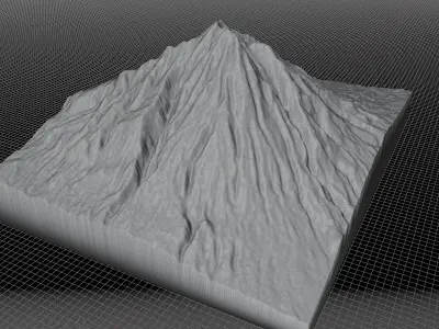Mount Merbabu 3d Terrain model 3D model