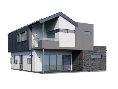 Modern house v48 3D model