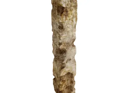 Concrete Column - Destruction Low-poly 3D model
