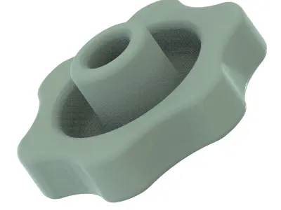 Plastic Hex Knob 3D print model