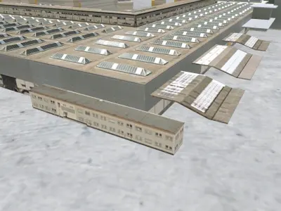 EDDF Cargo Terminal 2 Low-poly 3D model