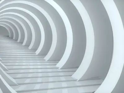 Sci Fi Tunnel Low-poly 3D model get