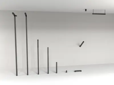 Street Light Kit PBR  Free low-poly 3D model