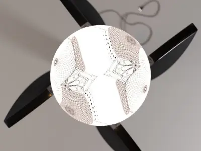 floor metal lamp 3 3D model