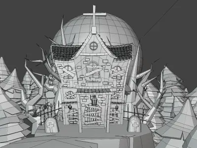 Ghost House Low-poly 3D model