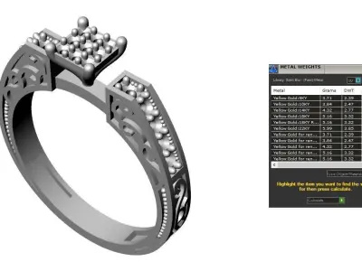 Jewelry ring 143 3D print model
