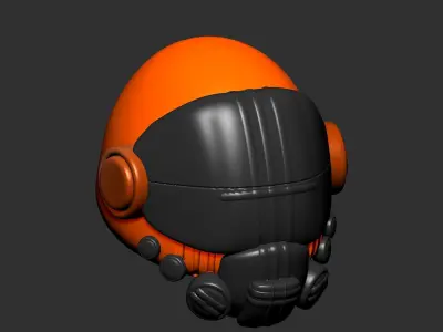 helmet high poly sculpt 3d printable ver 7 3D model 3D model 93