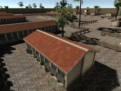 Medieval Stable Low-poly 3D model