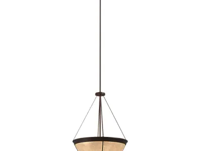 Antique Lobby Dome Light Pendant PBR 3D model