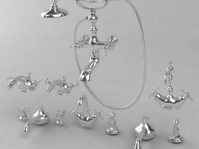 bathroom mixers 3D model