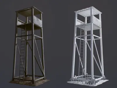 Guard Tower Low-poly 3D model shop
