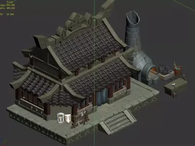Peach Blossom Island - Blacksmith Shop 21 3D model