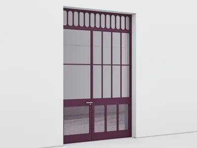 Aluminium door 359 3D model