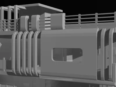 3D low poly Modern House Low-poly 3D model