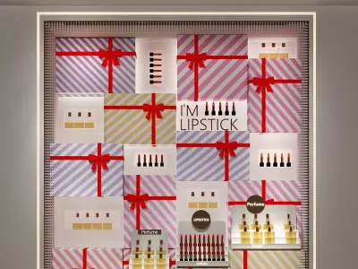 Shop Cosmetic Window Design Modern 3D model