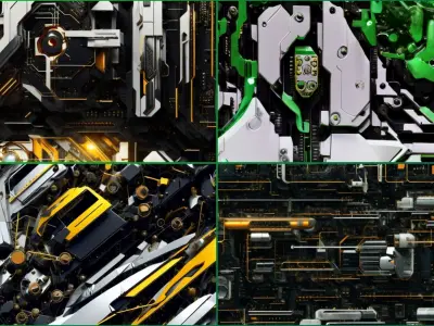 30 Seamless Sci-fi Patterns - Assorted Texture Texture