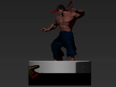 street fighter  Dark Ryu 3D print model