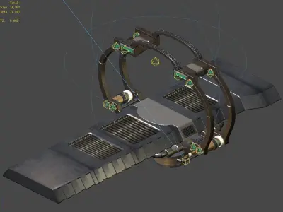 Spaceship - Space Time Bridge 01 3D model