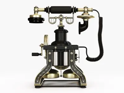 Eiffel Tower 1892 reproduction phone Low-poly 3D model