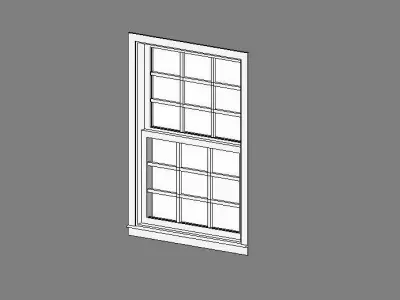 Double-Hung Window Revit 3D print model