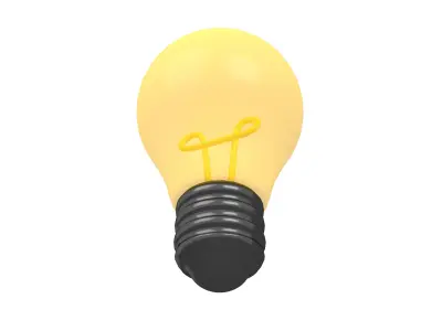 Light Bulb v1 006 Low-poly 3D model