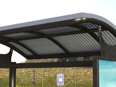 Bus Stop Shelter 3D model