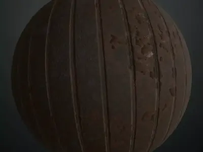 Rusted Full Metal Corrugated PBR Seamless Texture