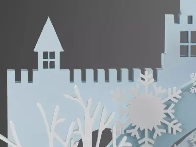 Christmas Arch for Entrance Decoration 3D model